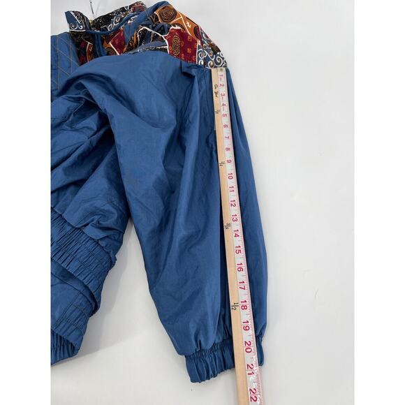 Rivers Edge Sport Vintage Jacket Womens Large Retro Blue Patchwork Quilted Zip - Picture 14 of 14
